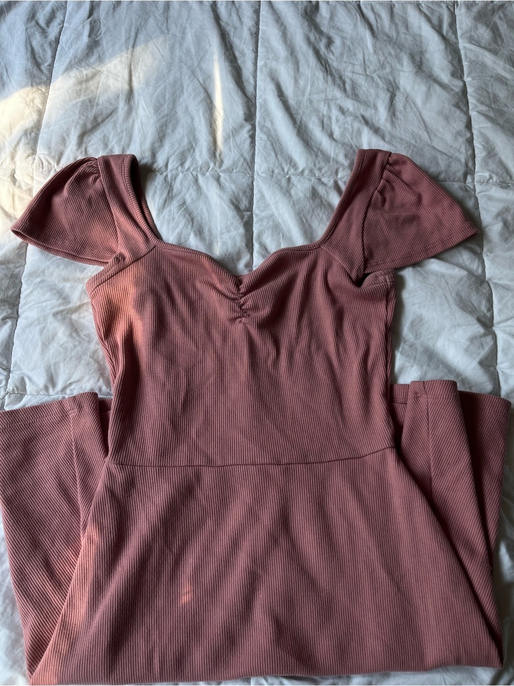 Wild fable Dusty Rose Ribbed Dress